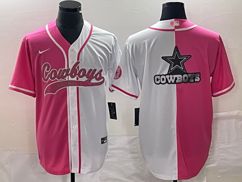 Men's Dallas Cowboys Pink/White Jersey